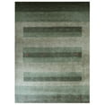 thumbnail image 3 of Rugsotic Carpets Hand Knotted Wool Area Rug 6'7''x9'10'' Green Contemporary Rectangle Indoor Rug for Living Room, Bedroom Antimicrobial L0B904, 3 of 8