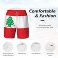 thumbnail image 3 of Men's 2 in 1 Swim Trunks with Compression Liner Lebanese Flag Quick Dry Beach Shorts, 3 of 6