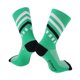 thumbnail image 1 of Calcetines de ciclismo Unique Bargains, transpirables, absorbentes de sudor, desodorantes, anti-fricción, negros y verdes, tamaño L, 1 par, rayas, 1 of 6