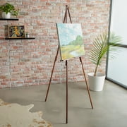 63 Vintage Brown Display Floor Easel by Artist's Loft