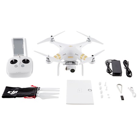 DJI Phantom 3 4K Quadcopter Drone with 4K Camera and 3-Axis Gimbal Flight Bundle includes Drone, Aluminum Carrying Case and Spare Intelligent Flight Battery