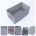 thumbnail image 2 of Unique Bargains Storage Cube Fabric Foldable Basket with Handles for Shelves 1pcs Grey L, 2 of 7
