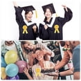 thumbnail image 4 of Unique Bargains 2 Pcs Graduation Party Ribbon Corsage Reusable Graduation Party Corsage Silver Tone Orange, 4 of 6