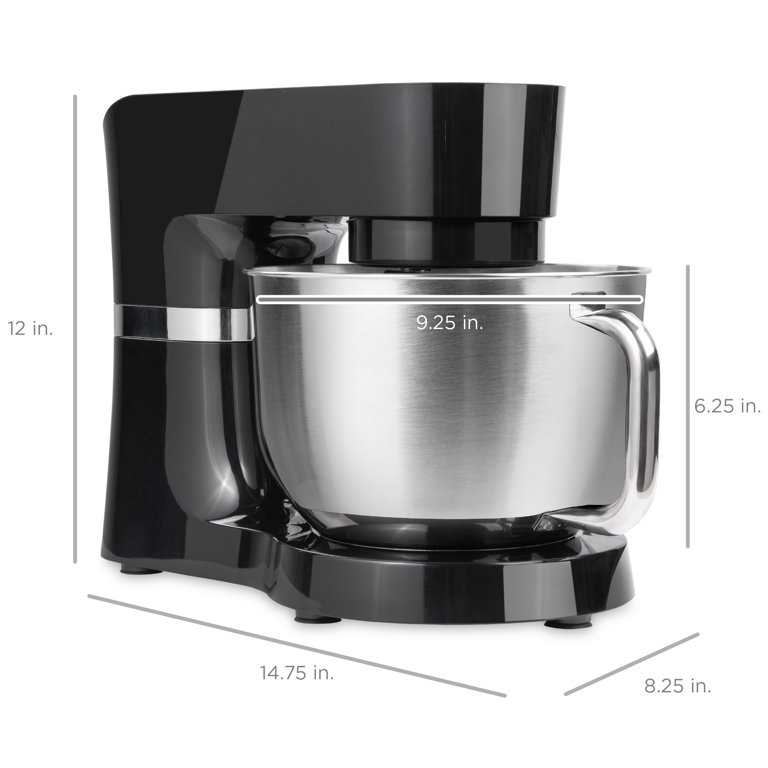 6.3 Quart Tilt-Head Food Stand Mixer 6 Speed 660W, Black