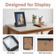 thumbnail image 2 of Unique Bargains MDF Wood Cute Wavy Picture Frame Black 4" x 6", 2 of 6