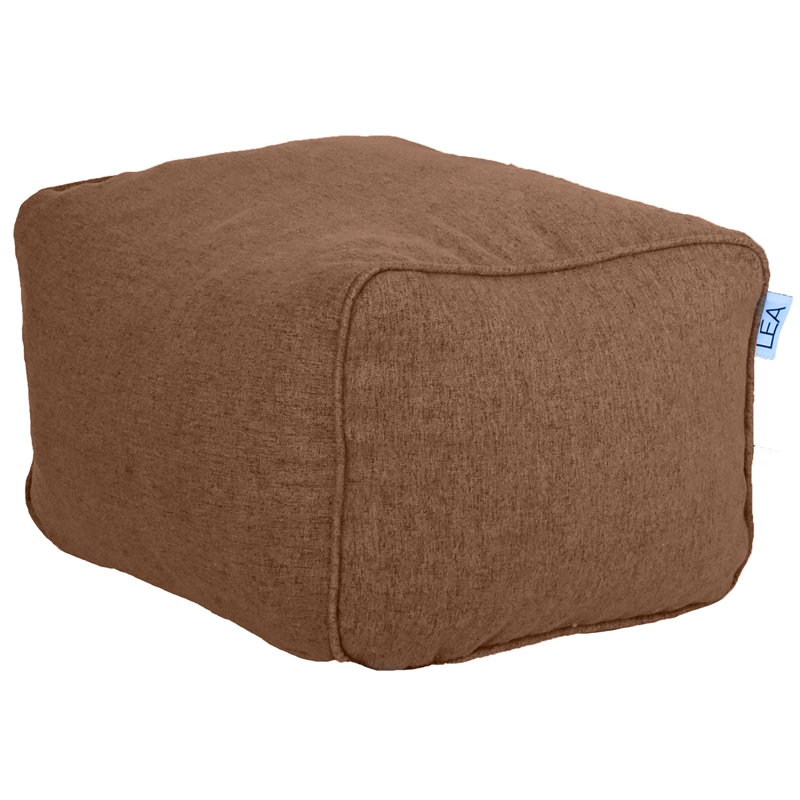 Bowery Hill Faux Leather Square Coffee Table Ottoman In Dark Brown Walmart Com Walmart Com