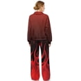 thumbnail image 2 of Yuyamidu Womens Lounge Sets 2 Piece Outfits Soft Comfort Loungewear Yoga Running Fishing Sweat Suits Matching Tracksuits Red Flame Long Sleeve Sweatshirt Wide Leg Drawstring Sweatpants, 2 of 7