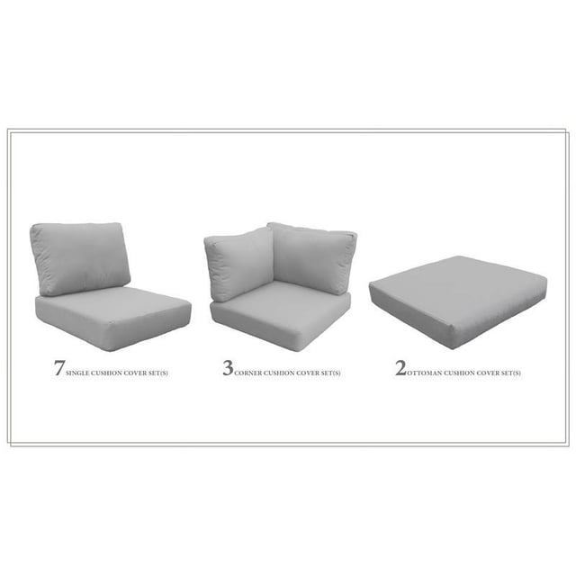 Coussin Dossier Haut pour BARBADOS-17b en Gris