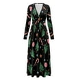 thumbnail image 5 of FKELYI Candy Christmas Tree Print Fall Maxi Dress for Women Long Sleeve A-Line Flowy Dresses with Side Pockets V Neck Casual Dress for Spring Winter, 2XL, 5 of 6