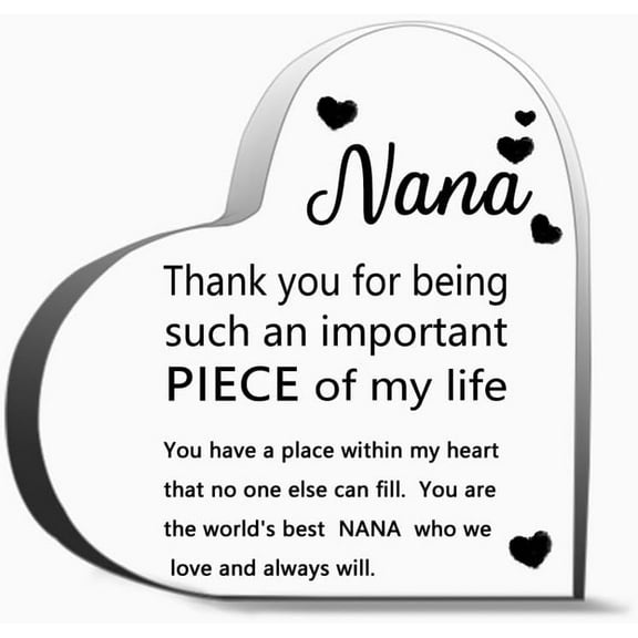 Nana Thank You For Being Such An Important Piece Of My Life Inspirational Gifts For Friends, Gifts For Family Coworker Home Decorative Signs