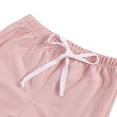 thumbnail image 4 of Toddler Baby Girl Boy Winter Clothes Solid Long Sleeve Pullover Sweatshirt Drawstring Pants 2Pcs Outfit Set, 4 of 6