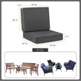 thumbnail image 2 of Deep Seat Patio Cushion Set 24 x 24 Inch Waterproof Outdoor Chair Cushions for Patio Furniture with Fade Resistant and Removable Cover with Handle & Adjustable Straps for Patio, Yard, Garden, 2 of 7