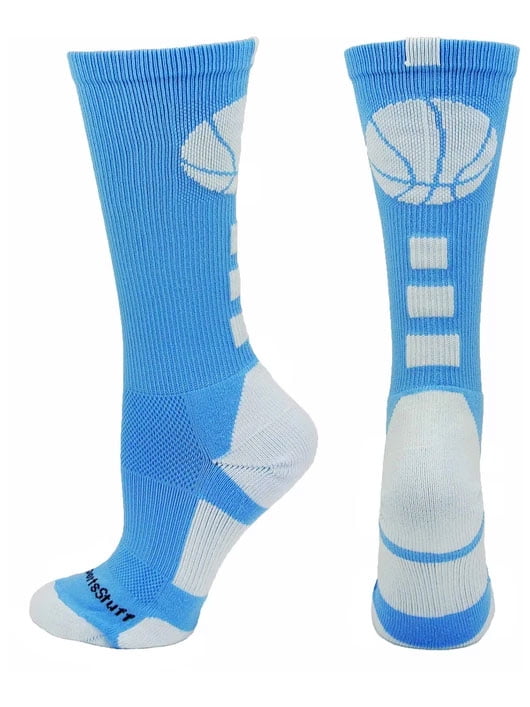 blue and white basketball socks