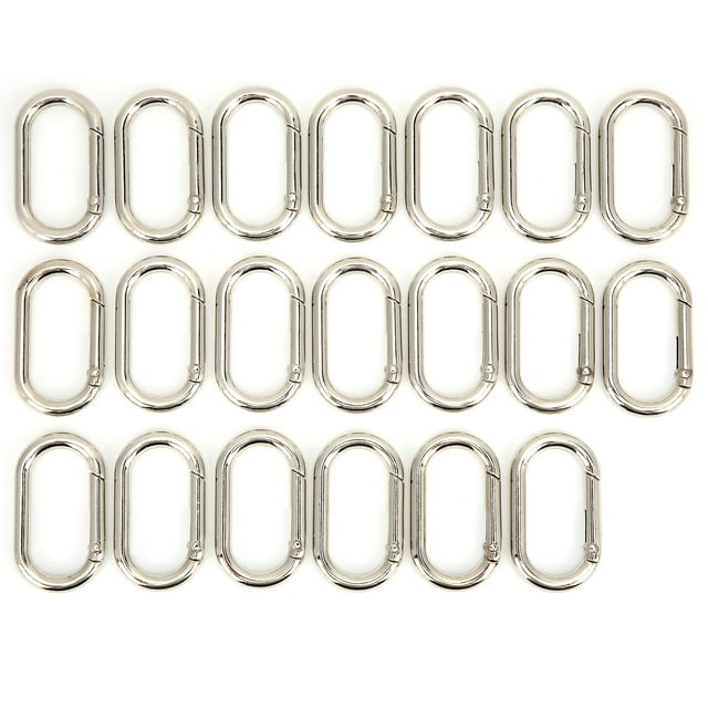 Porte Mousqueton Ronde, 20pcs Oshaped Mousqueton Porte Ressort Porte-Clés Boucle Mousqueton Anneaux Confort Ultime