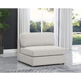 thumbnail image 2 of Maklaine Contemporary Beige Durable Linen Textured Fabric Armless, 2 of 6