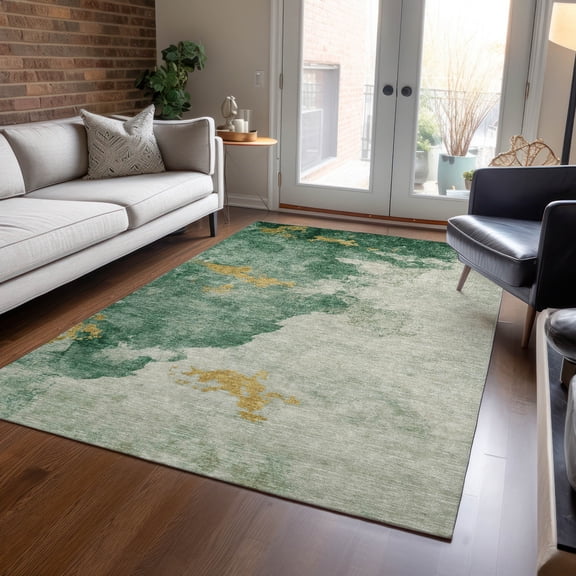 Addison Rugs Chantille Indoor/Outdoor Transitional Modern Emerald Machine Washable Rectangle Rug, 10' x 14'