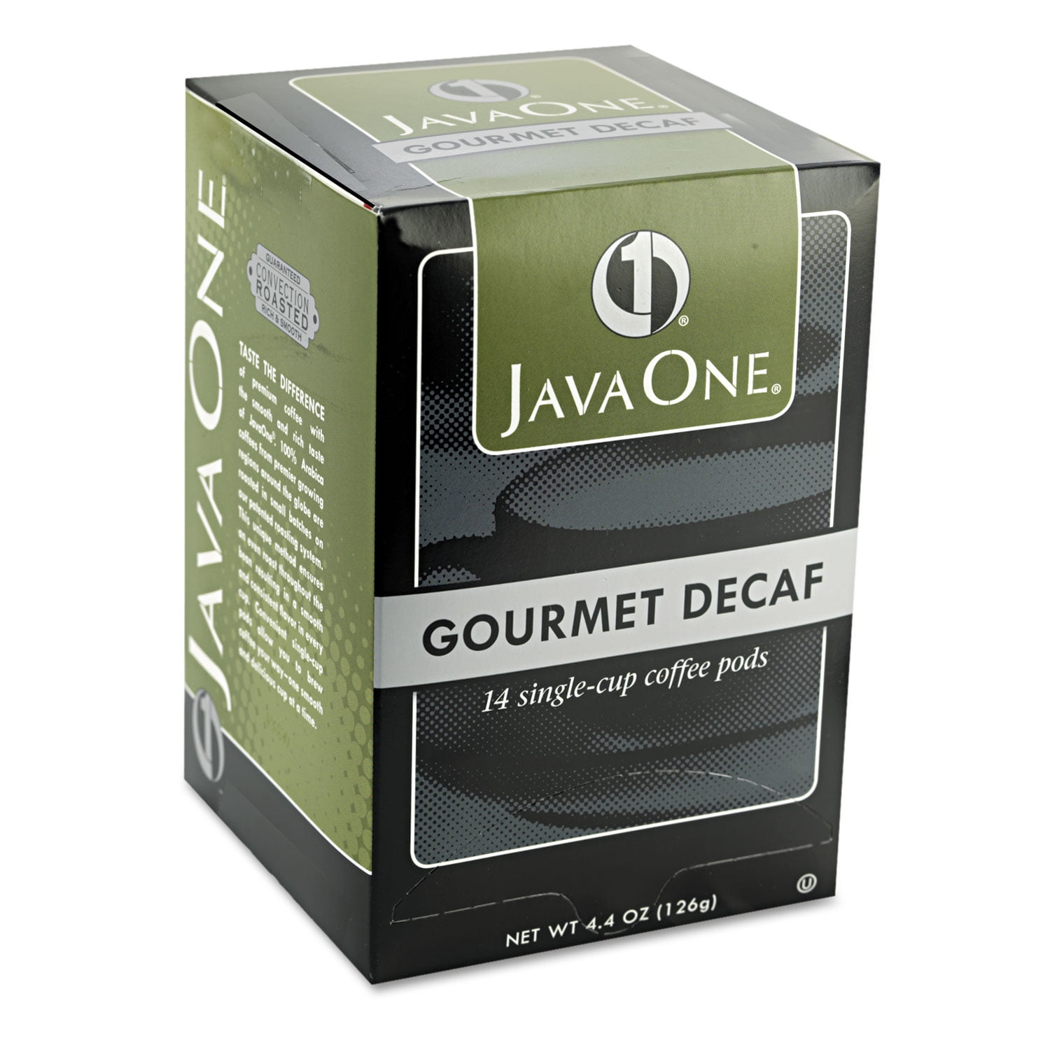 Java One, Gourmet Decaffeinated 14 Single Cup Coffee Pods, 4.4 oz, 6 Ct