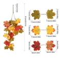 thumbnail image 3 of 24.02" Gradient Maple Leaf Wall Hanging Vines, Orange Red Yellow Faux Rattan for Thanksgiving Day, Flexible Cloth Foliage Ornaments for Table Decoration, AKLJWH, 3 of 6