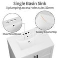 thumbnail image 4 of 30" Farmhouse Bathroom Vanity with Ceramic Sink, Floor Standing Single Basin Vanity Set, Bathroom Cabinet with Drawer 2 Soft Closing Doors and Metal Handle, White, 4 of 7