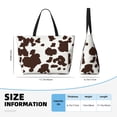 thumbnail image 4 of Fotbe Brown Cow Bolsa de Viaje para Playa - Resistente al Agua, Bolsa Tote de Gran Capacidad y Ligera con 7 Bolsillos para Mujeres y Hombres, 4 of 7