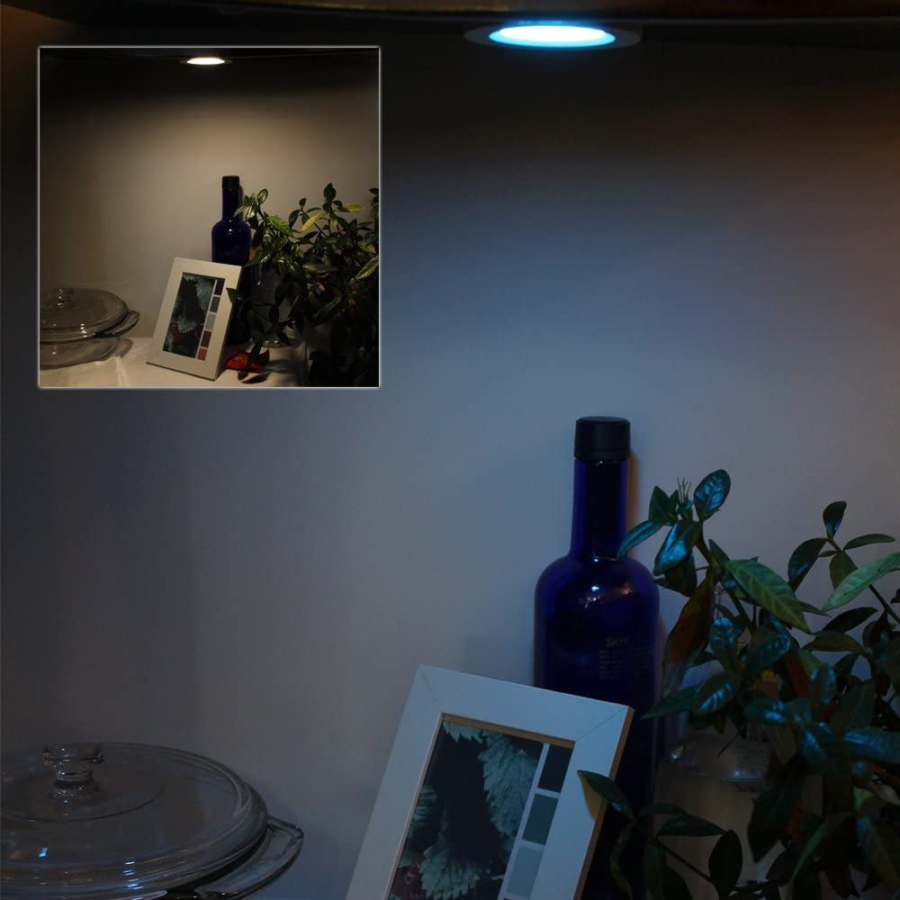 3 Pack Under Cabinet Lights, LED Puck Lights with Remote, Multi-color, LED Closet Lights with Timer, Tap Lights for Kitchen Bedroom Cabinet