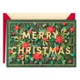 thumbnail image 1 of Hallmark Signature Christmas Card (Floral Merry Christmas), 1 of 6