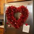 thumbnail image 6 of Valentine Mantle Wreath Heart-Shaped Wreath, Valentines Wall Wreaths Red Roses Wreath, Wedding Wreath Valentine Hanging Decor, Front Door Decorations Outdoor Wreaths, 6 of 6