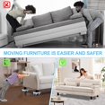 thumbnail image 6 of KK New Upgraded Furniture Sliders for Hard Floors & Carpets, 2-in-1 Furniture Movers with Wheels, Furniture Dolly for Moving Heavy Duty Sofa, Bed, Appliance, Load Capacity Up to 750lb, 6 of 14
