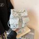 thumbnail image 3 of Mochila de gran capacidad con bordado de diamantes para mujer, nueva mochila con cadena que combina con todo, mochila escolar retro de alta gama 2025, 3 of 5