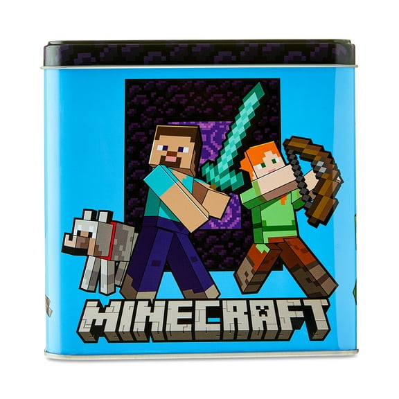 Square Tin Mailbox, 1 Count, Minecraft Character, Decorative Box, Age 3 