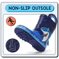 thumbnail image 5 of EUXTERPA Toddler Rain Boots for Boys Waterproof Kids Shark Rubber Boots with Easy On Handles Little Kid Size 11, 5 of 7