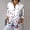 White#1, variant on Rollbacks & More Viikei Womens Shirts under $5,Women's Casual Printed Long Sleeve Comfortable Button Lapel Blouse Fashionable and Comfortable Tops Khaki S