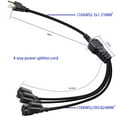 thumbnail image 5 of Strhowill NEMA 5-15P to NEMA 4 x 5-15R 1 to 4 Outlet Power Cord Splitter Extension Cable, 3 Prong Heavy Duty Indoor Outdoor Cable Strip Outlet Saver, 5 of 6