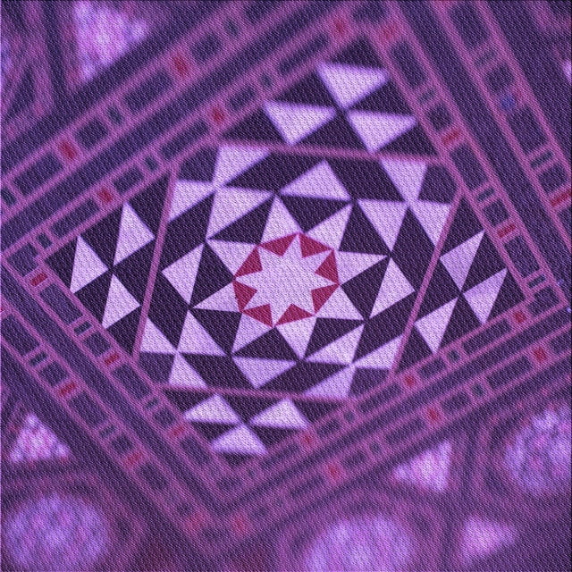 Ahgly Company Tapis d'Intérieur Lavable en Machine Carré Violet Transitionnel, 7 Pieds Carré