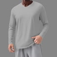 thumbnail image 2 of Dry Fit Long Sleeve Shirt for Men, Solid Color, Lightw8, Breathable, Pullover Top, Polyester Spandex, 1 Pc, 2 of 8