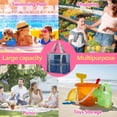thumbnail image 3 of Mesh Beach Bags  Oversized Tot 9 Pockets Toy Lightweight Packs  Vacation Essentials  Womens Handbag, 3 of 8