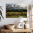 thumbnail image 3 of Elephant Stock Grand Teton Beauty Wall Art - Horizontal Canvas Wall Art - Living Room Wall Decor - Nature Canvas - Green And Gray Decor - 24" x 16", 3 of 8