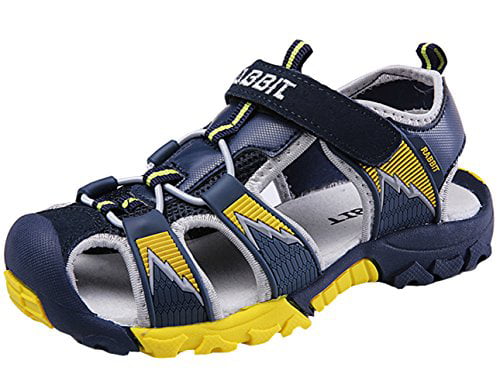 Toddler/Little Kid/Big Kid DADAWEN Boy's Girl's Outdoor Athletic Strap Breathable Closed-Toe Water Sandals 