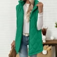 thumbnail image 3 of qucoqpe Long Puffer Vest Women Casual Sleeveless Zip Front Hooded Quilted Jackets Coat, 3 of 6