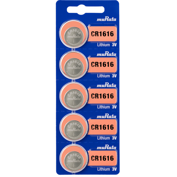 Sony Murata CR1616 3V Lithium Coin Battery - 5 Pack   FREE SHIPPING!