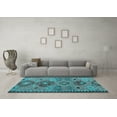 thumbnail image 3 of Ahgly Company Indoor Square Persian Light Blue Traditional Area Rugs, 6' Square, 3 of 4
