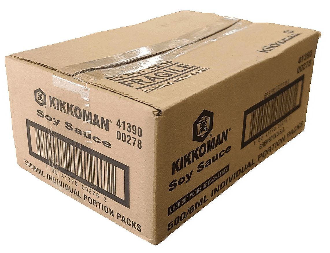 500 PACKS : Kikkoman Soy Sauce, 6 Milliliter -- 500 per case.