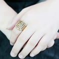 thumbnail image 6 of IP Gold(Ion Plating) Stainless Steel Ring with No Stone for Women No Stone Stone Color Style TK3717 Size 10, 6 of 6