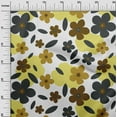 thumbnail image 3 of oneOone Cotton Cambric Yellow Fabric Floral Sewing Material Print Fabric By The Yard 42 Inch Wide, 3 of 4