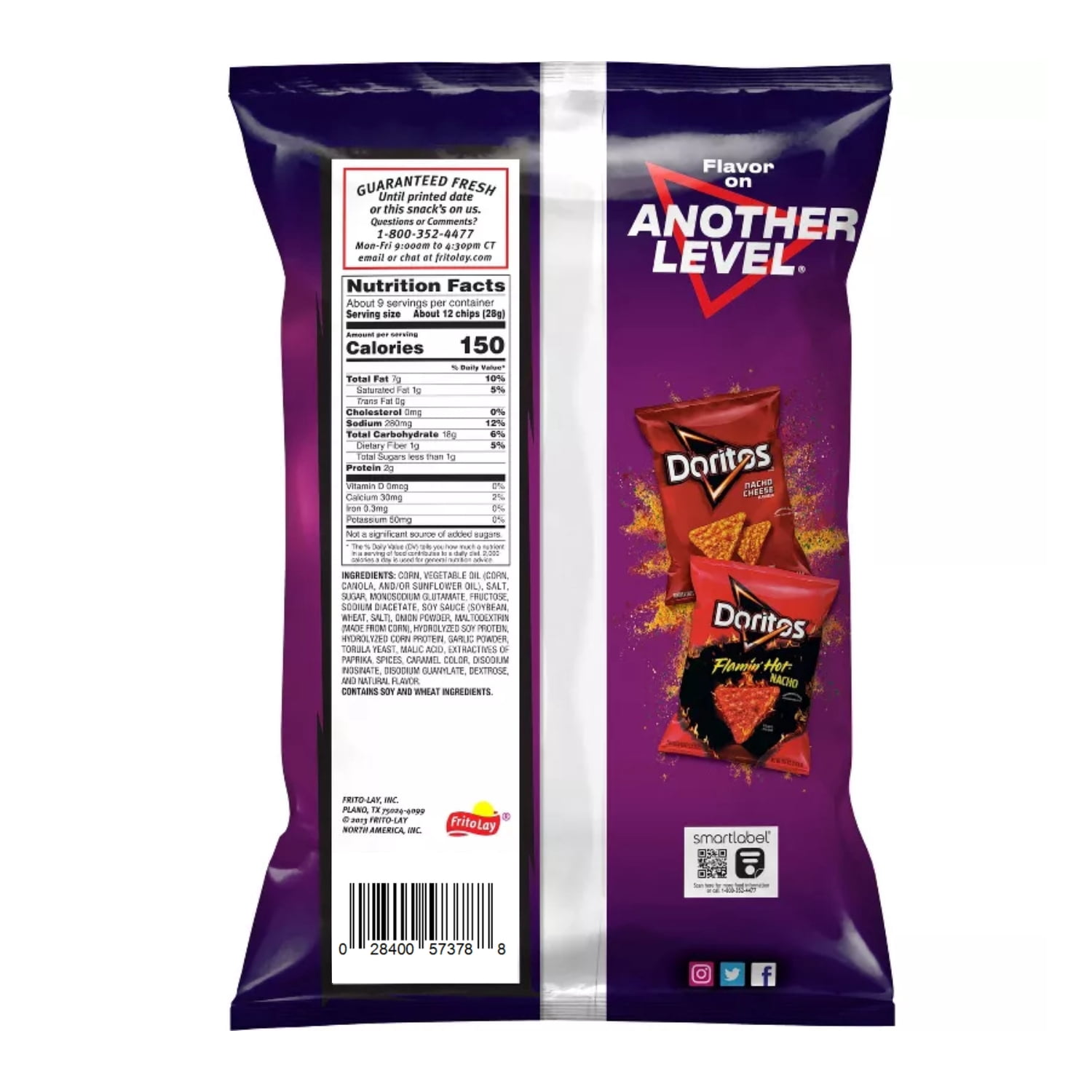Doritos Spicy Sweet Chili Flavored Tortilla Chip, Snack Chips 9.2 oz.