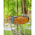 thumbnail image 5 of Fall Tablecloth Autumn Pumpkin Orange Round Outdoor Tablecloths 60 Inch, Waterproof Patio Table Cloths with Umbrella Hole and Zipper, Harvest Table Cover for Outdoor Tables Picnic Holiday Thanksigving, 5 of 6