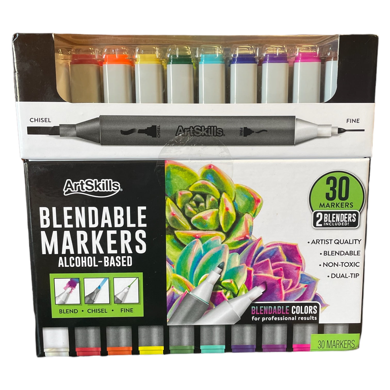 ArtSkills DualTip Blendable Alcohol Marker Set, 30 Count