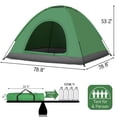 thumbnail image 3 of Army Green 3-4 Person Camping Dome Tent – Easy Setup, Waterproof & UV-Proof, Portable with Carry Bag for Weekend Camping, 3 of 8