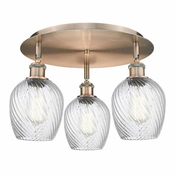 Innovations Lighting - Salina - 3 Light Flush Mount In Industrial Style-9.5