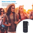 thumbnail image 4 of QualitChoice Water Bottle Bag Portable Backpack Pouch Sport Mesh Hole Bottom Drawstring Kettle Holder Carrier Travelling Cover Protector Mud Color Black, 4 of 6